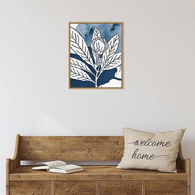 Amanti Art Indigo Blooms IV Framed Canvas Print