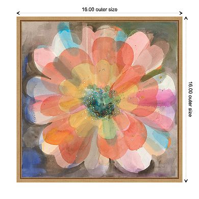 Amanti Art Kaleidoscope Flower Framed Canvas Print