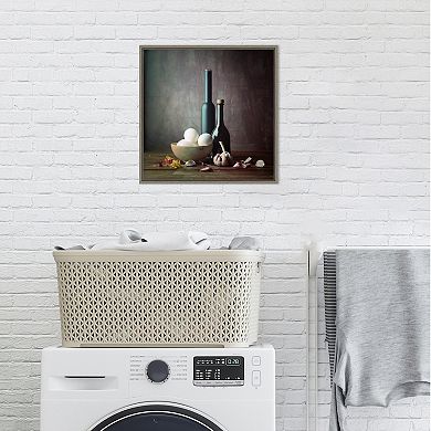 Amanti Art Kitchen Eggs and Bottles Still Life Framed Canvas Print
