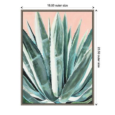 Amanti Art Laughter (Succulent) Framed Canvas Print