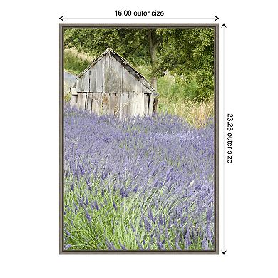 Amanti Art Lavender Field Framed Canvas Print