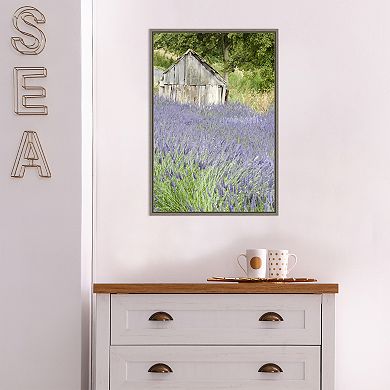 Amanti Art Lavender Field Framed Canvas Print