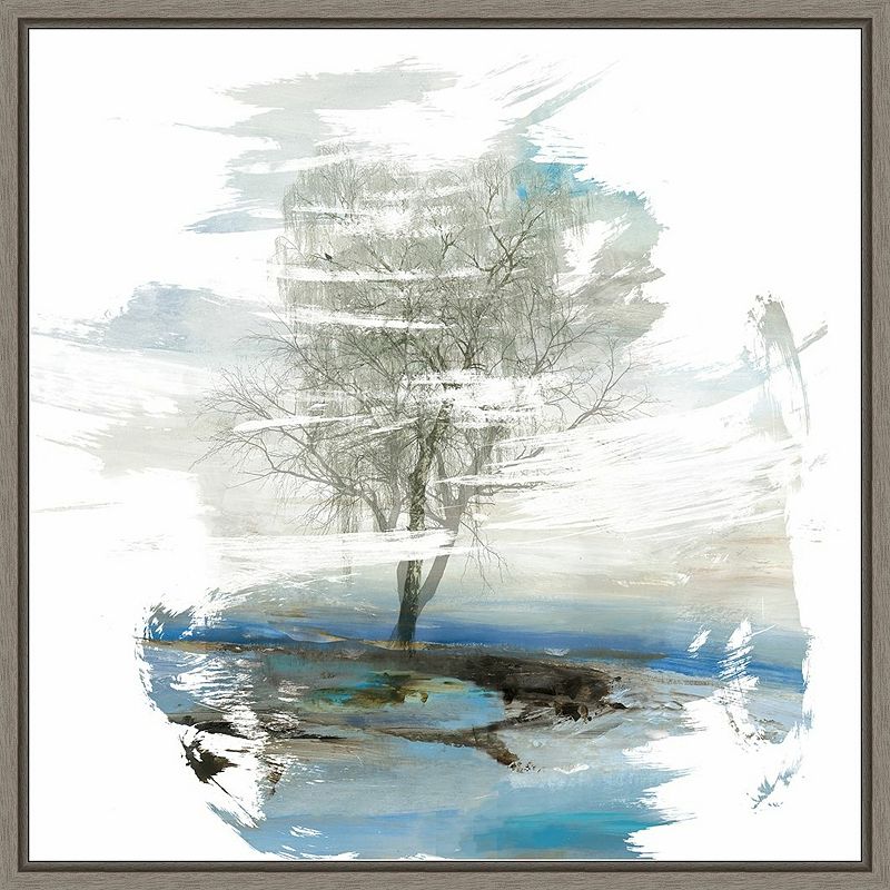 Amanti Art Moonlight Kingdom (Tree) Framed Canvas Print, Grey, 16X16