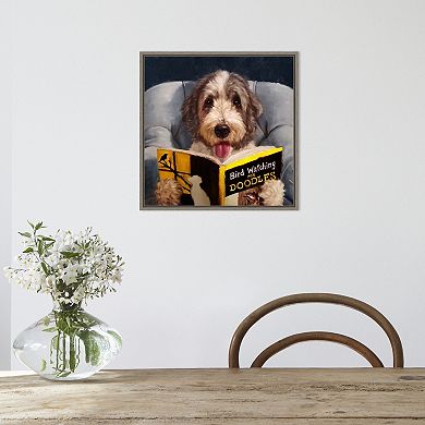 Amanti Art Ornithology For Doodles (Dog) Framed Canvas Print