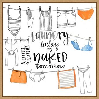 Amanti Art Out to Dry I Laundry Framed Canvas Print