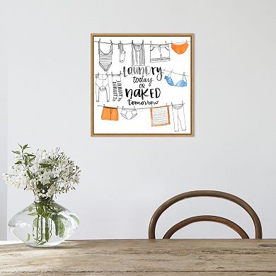 Amanti Art Out to Dry I Laundry Framed Canvas Print