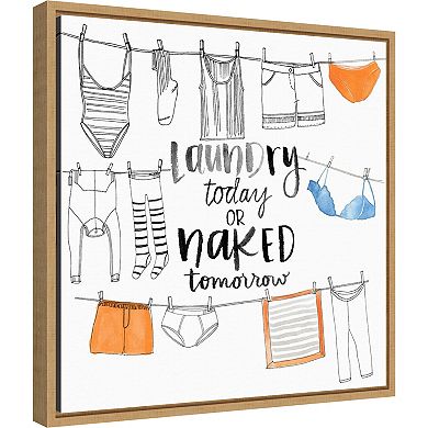 Amanti Art Out to Dry I Laundry Framed Canvas Print