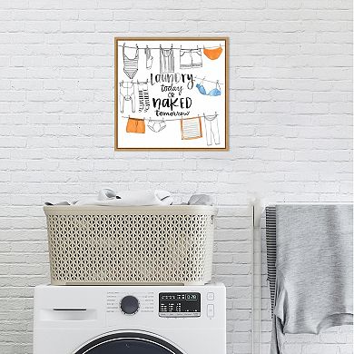 Amanti Art Out to Dry I Laundry Framed Canvas Print
