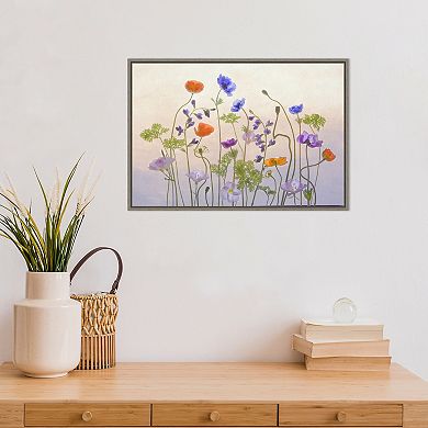 Amanti Art Poppy & Anemone (Flowers) Framed Canvas Print