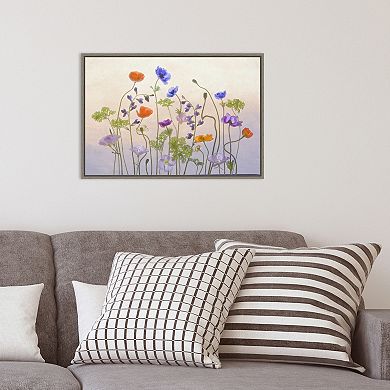 Amanti Art Poppy & Anemone (Flowers) Framed Canvas Print
