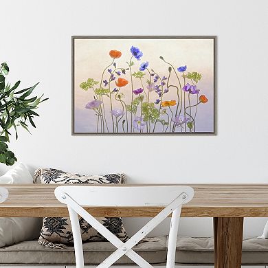 Amanti Art Poppy & Anemone (Flowers) Framed Canvas Print