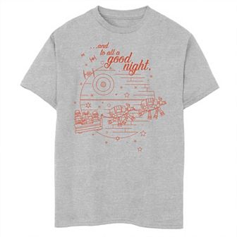 Boys 8-20 Star Wars Christmas Death Star "And To All A Good Night" Tee