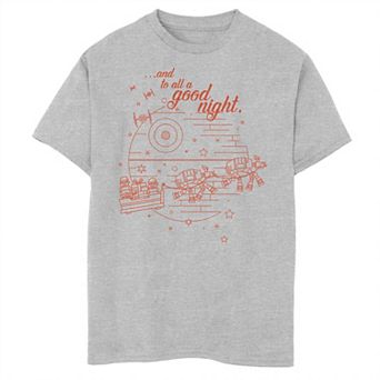 Boys 8-20 Star Wars Christmas Death Star "And To All A Good Night" Tee