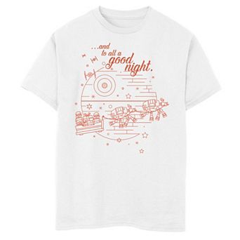 Boys 8-20 Star Wars Christmas Death Star "And To All A Good Night" Tee