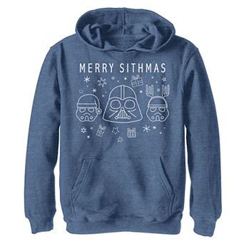 Boys 8-20 Star Wars Christmas Merry Sithmas Line Art Hoodie