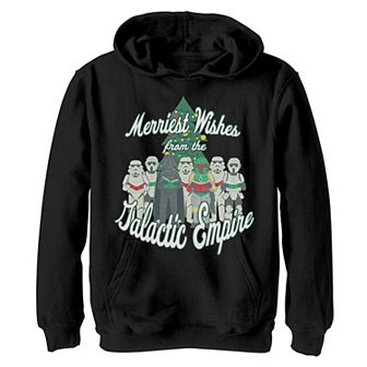 Boys 8-20 Star Wars Christmas "Merriest Wishes From The Galactic Empire" Hoodie