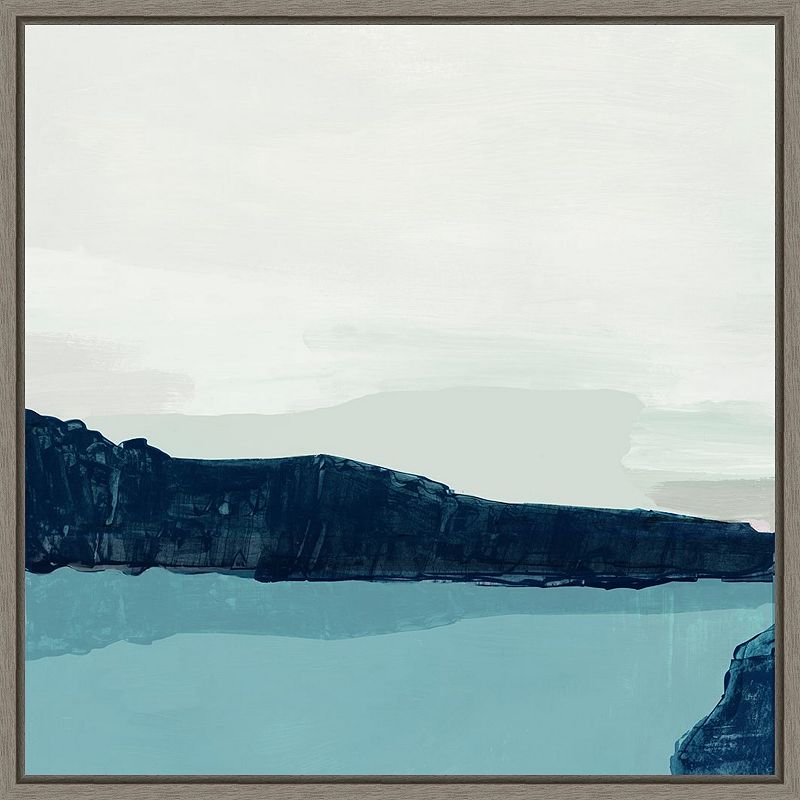 Amanti Art Silent Water Framed Canvas Print, Grey, 16X16