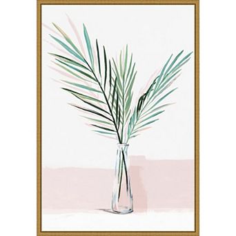 Amanti Art Sunday Bliss Palm Frond Framed Canvas Print