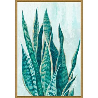 Amanti Art Variegated Leaves Framed Canvas Print