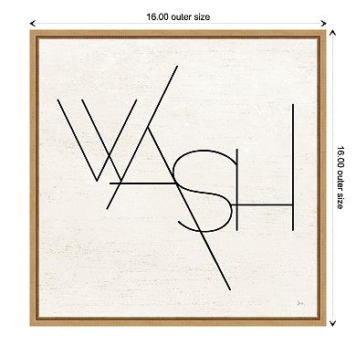 Amanti Art Wash Dry Fold I Laundry Framed Canvas Print