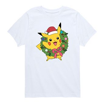 Boys 8-20 Pokémon Pikachu Christmas Wreath Tee