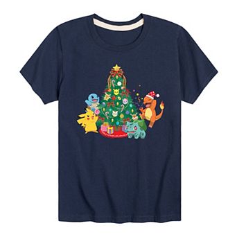 Boys 8-20 Nintendo Pokémon Christmas Tree Tee