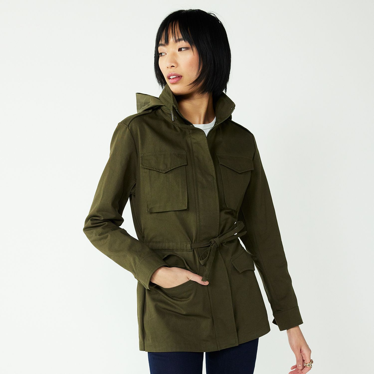 women's twill utility jacket