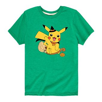 Boys 8-20 Nintendo Pokémon Halloween Pikachu Witch Tee