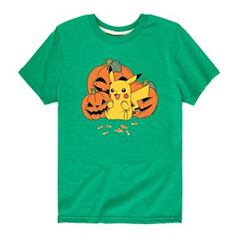 Boys 8-20 Pokémon Pikachu Pumpkin Halloween Tee