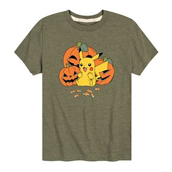 Boys 8-20 Pokémon Pikachu Pumpkin Halloween Tee