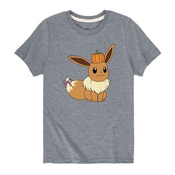 Boys 8-20 Pokémon Halloween Eevee Pumpkin Tee