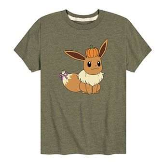 Boys 8-20 Pokémon Halloween Eevee Pumpkin Tee