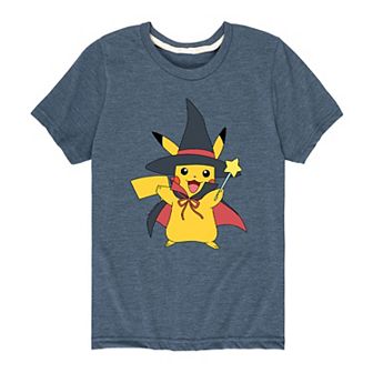 Boys 8-20 Nintendo Pokémon Halloween Pikachu Witch Costume Tee