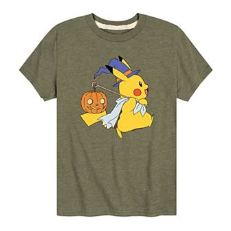 Boys 8-20 Nintendo Pokémon Halloween Pikachu Trick or Treat Tee