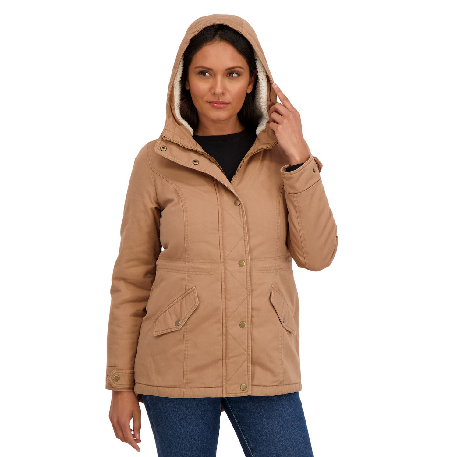 Juniors' Sebby Cozy Lined Cotton Twill Anorak