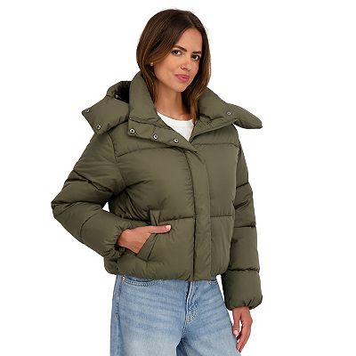 Juniors' Sebby Removable Hood Short Puffer Jacket