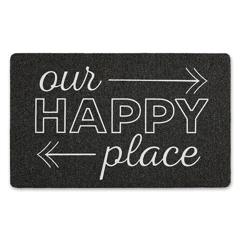 Home Dynamix Mia Happy Place Indoor Outdoor Mat - 18x48, Brown Over, 1