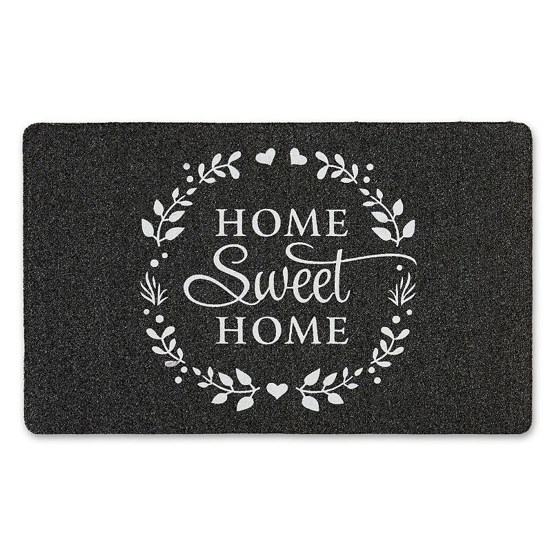 Home Dynamix Mia Sweet Home Wreath Indoor Outdoor Mat - 18 x 30, Brown 