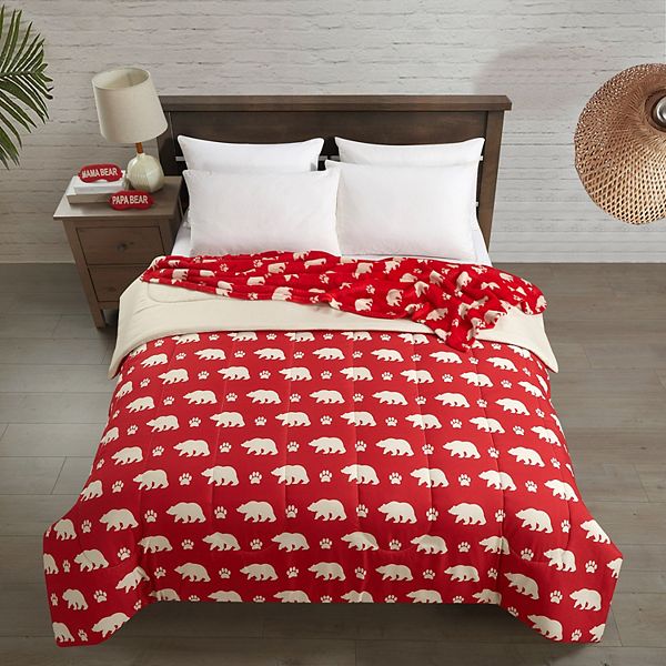 Dearfoams Comforter Set with Throw Blanket and Eye Masks