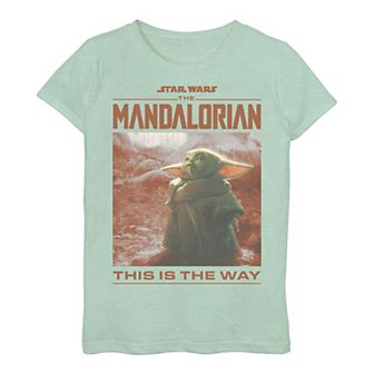 Girls 3-16 Star Wars The Mandalorian The Child AKA Baby Yoda "This Is The Way" Poster Tee
