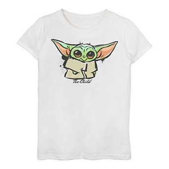 Girls 3-16 Star Wars The Mandalorian The Child AKA Baby Yoda Sketch Tee