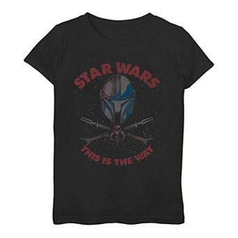 Girls 3-16 Star Wars The Mandalorian Crossbones "This Is The Way" Tee