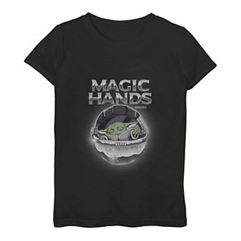 Girls 3-16 Star Wars "Magic Hands" The Child AKA Baby Yoda Chrome Tee