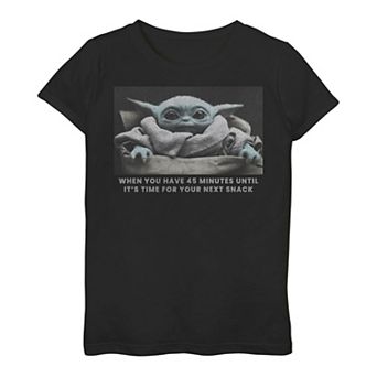 Girls 3-16 Star Wars The Child AKA Baby Yoda Next Snack Meme Tee