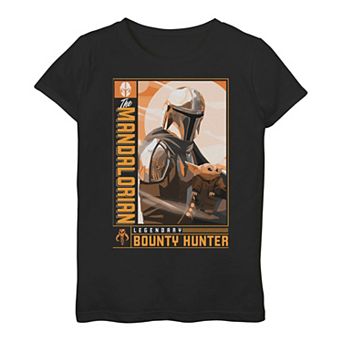 Girls 3-16 Star Wars The Mandalorian Legendary Bounty Hunter Poster Tee