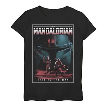 Girls 3-16 Star Wars The Mandalorian & IG-11 "This Is The Way" Dark Poster Tee