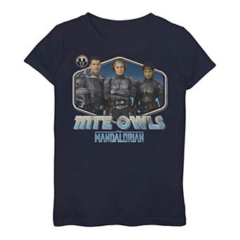 Girls 3-16 Star Wars The Mandalorian Nite Owls Tee