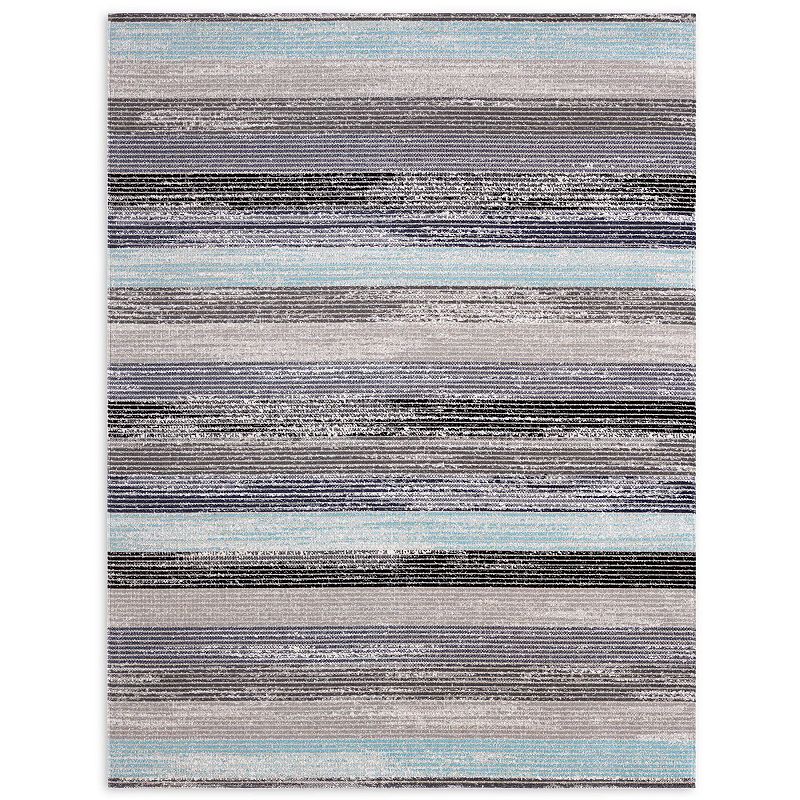 Nicole Miller New York Patio Sofia Estelle Indoor Outdoor Area Rug, Brown Over, 7X10 Ft
