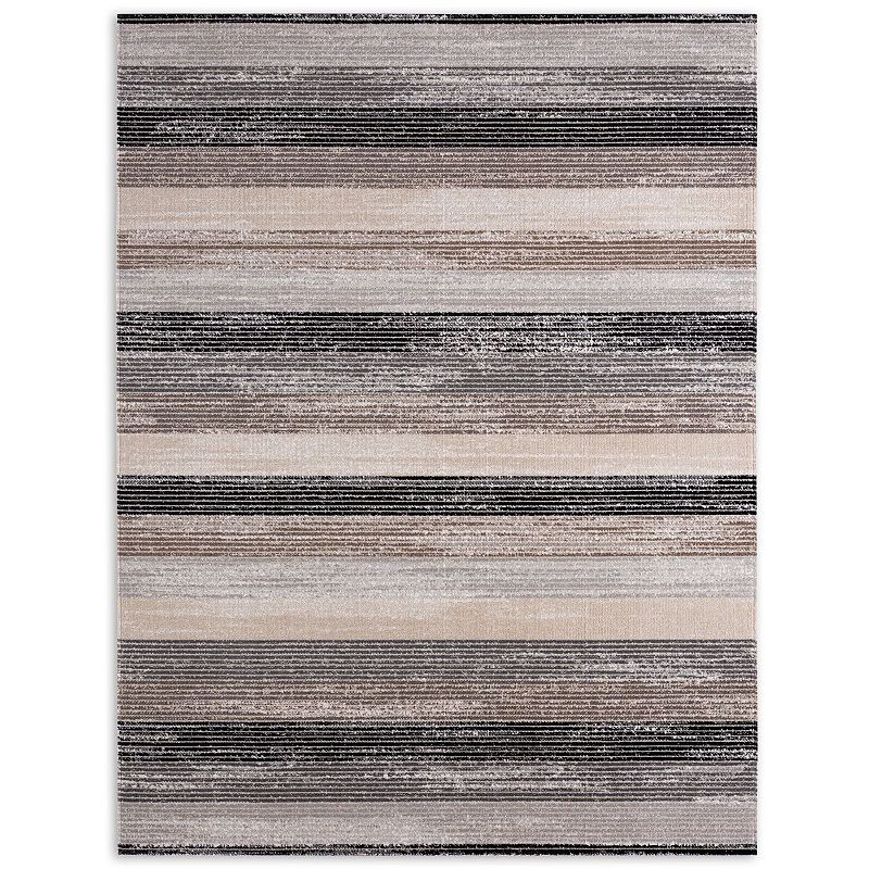Nicole Miller New York Patio Sofia Estelle Indoor Outdoor Area Rug, Brown Over, 7X10 Ft