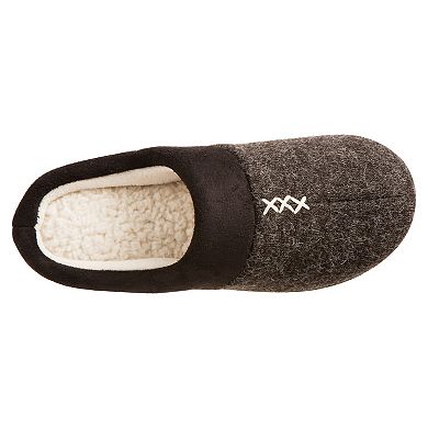 isotoner Marisol Microsuede & Heathered Women's Hoodback Slippers